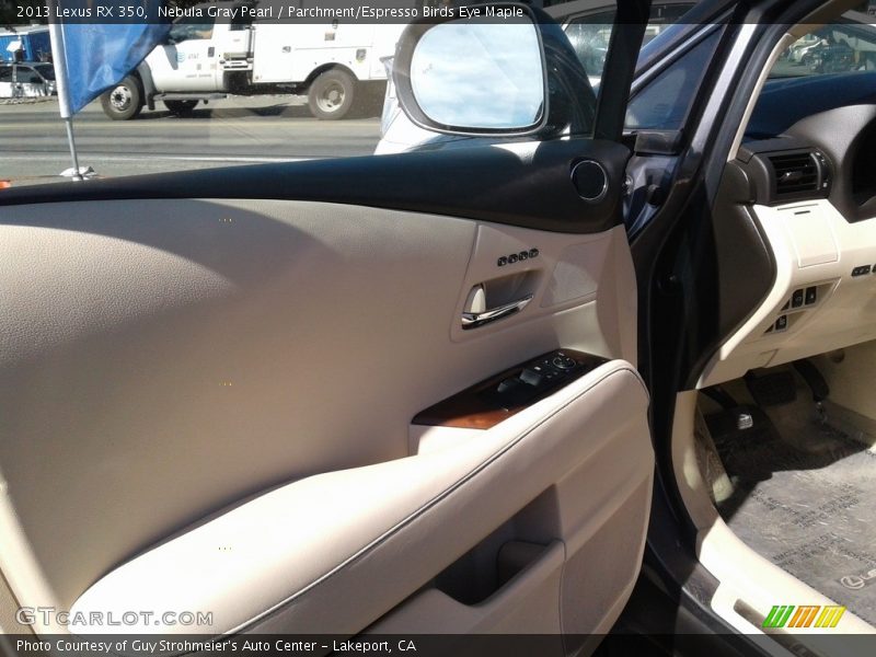 Nebula Gray Pearl / Parchment/Espresso Birds Eye Maple 2013 Lexus RX 350