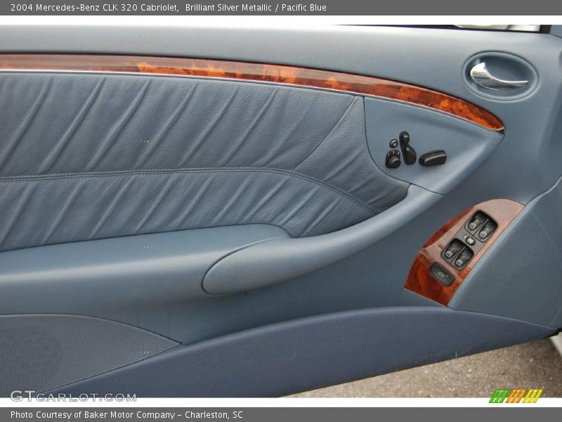 Brilliant Silver Metallic / Pacific Blue 2004 Mercedes-Benz CLK 320 Cabriolet