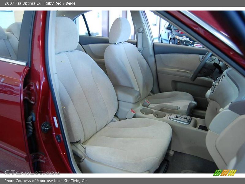 Ruby Red / Beige 2007 Kia Optima LX