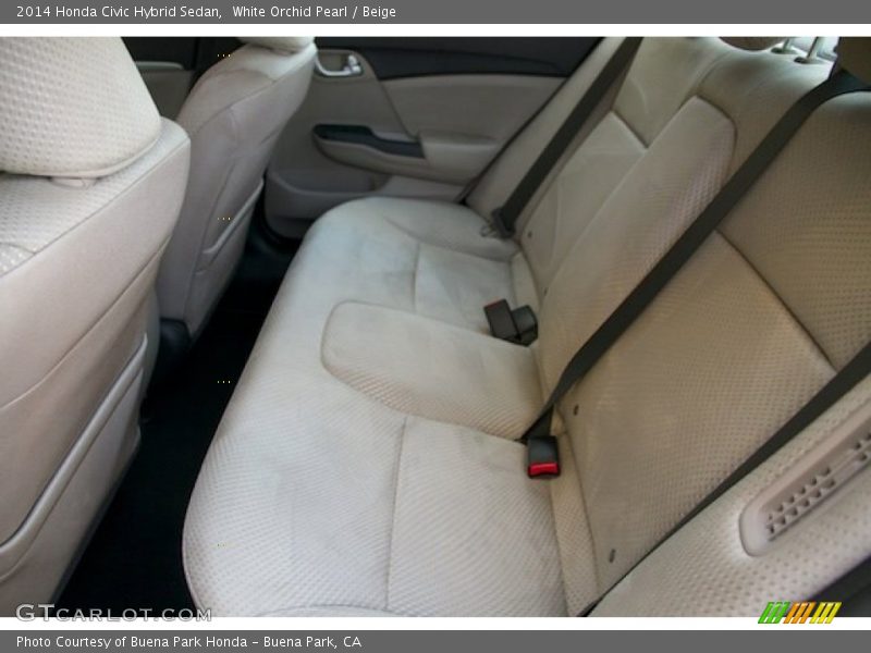 White Orchid Pearl / Beige 2014 Honda Civic Hybrid Sedan
