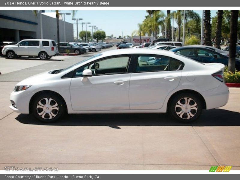  2014 Civic Hybrid Sedan White Orchid Pearl