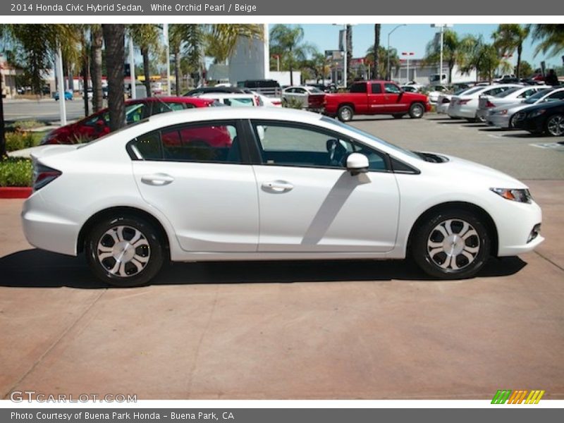  2014 Civic Hybrid Sedan White Orchid Pearl