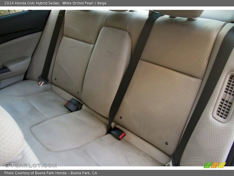 White Orchid Pearl / Beige 2014 Honda Civic Hybrid Sedan
