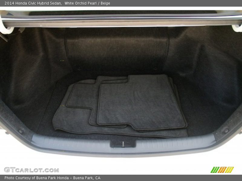 White Orchid Pearl / Beige 2014 Honda Civic Hybrid Sedan