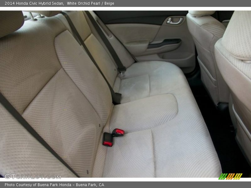 White Orchid Pearl / Beige 2014 Honda Civic Hybrid Sedan