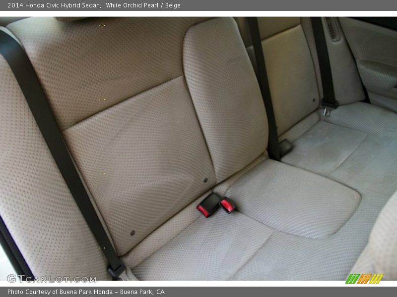 White Orchid Pearl / Beige 2014 Honda Civic Hybrid Sedan