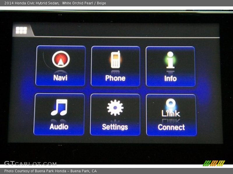 White Orchid Pearl / Beige 2014 Honda Civic Hybrid Sedan