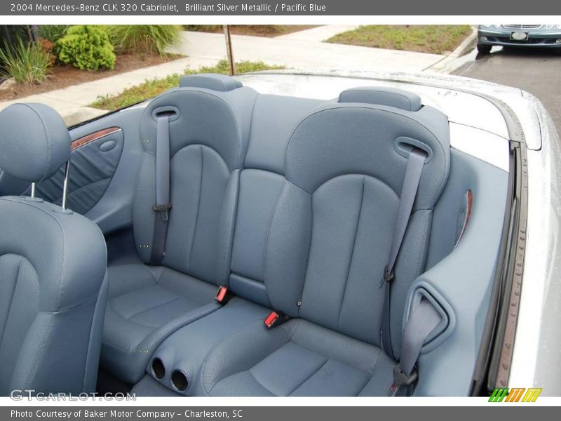 Brilliant Silver Metallic / Pacific Blue 2004 Mercedes-Benz CLK 320 Cabriolet
