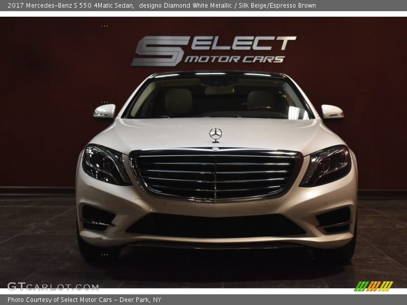 designo Diamond White Metallic / Silk Beige/Espresso Brown 2017 Mercedes-Benz S 550 4Matic Sedan