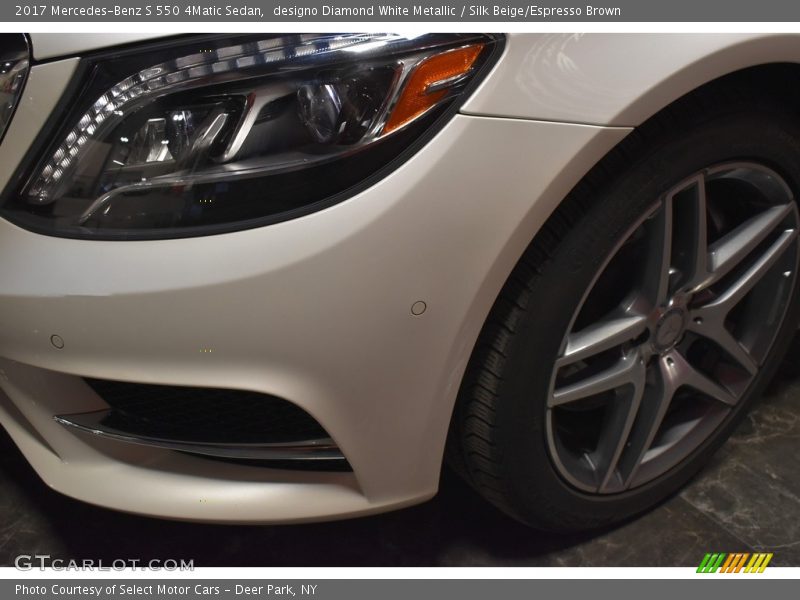 designo Diamond White Metallic / Silk Beige/Espresso Brown 2017 Mercedes-Benz S 550 4Matic Sedan