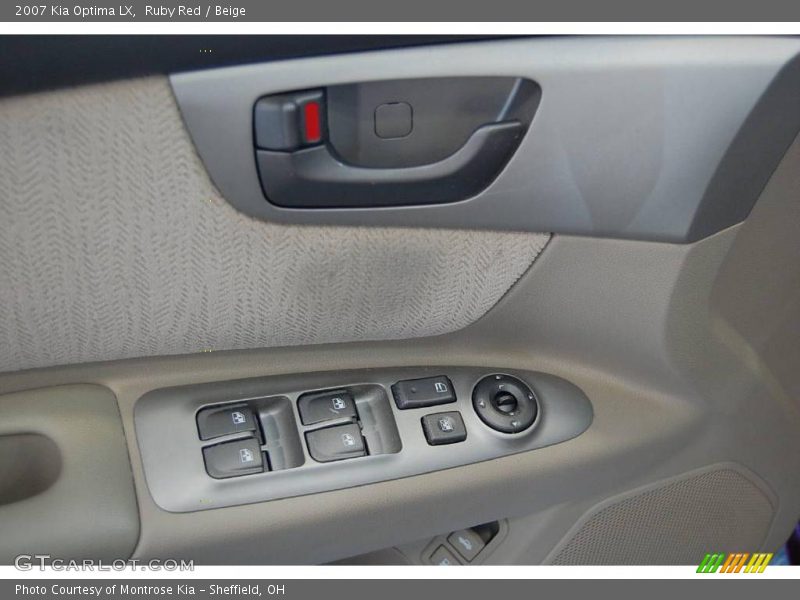 Ruby Red / Beige 2007 Kia Optima LX