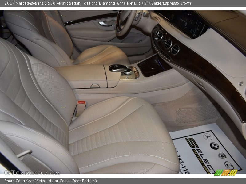 designo Diamond White Metallic / Silk Beige/Espresso Brown 2017 Mercedes-Benz S 550 4Matic Sedan