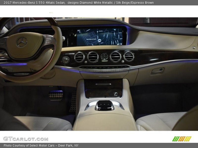designo Diamond White Metallic / Silk Beige/Espresso Brown 2017 Mercedes-Benz S 550 4Matic Sedan