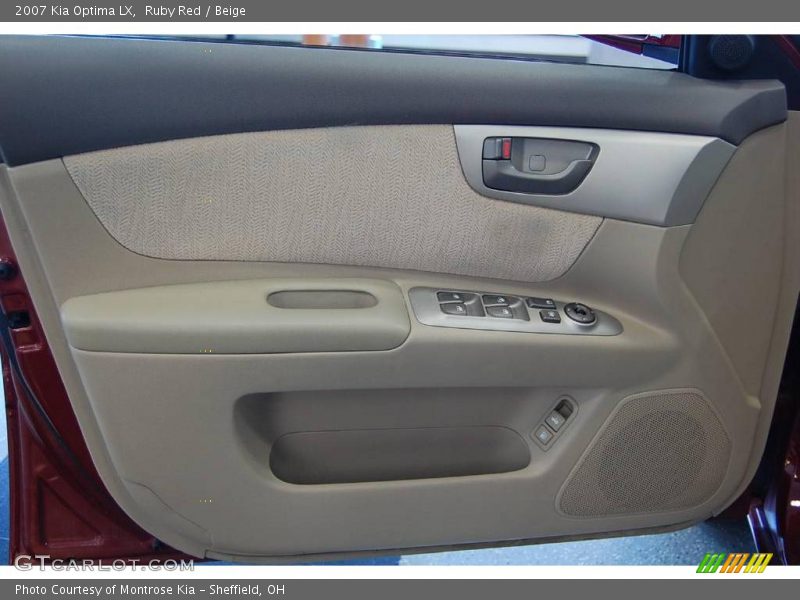 Ruby Red / Beige 2007 Kia Optima LX
