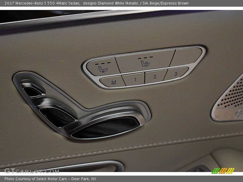 designo Diamond White Metallic / Silk Beige/Espresso Brown 2017 Mercedes-Benz S 550 4Matic Sedan