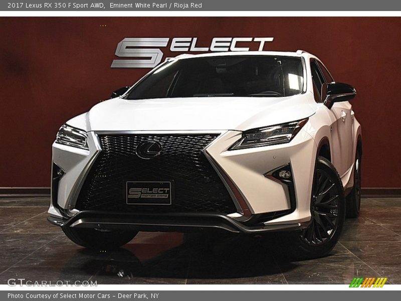 Eminent White Pearl / Rioja Red 2017 Lexus RX 350 F Sport AWD