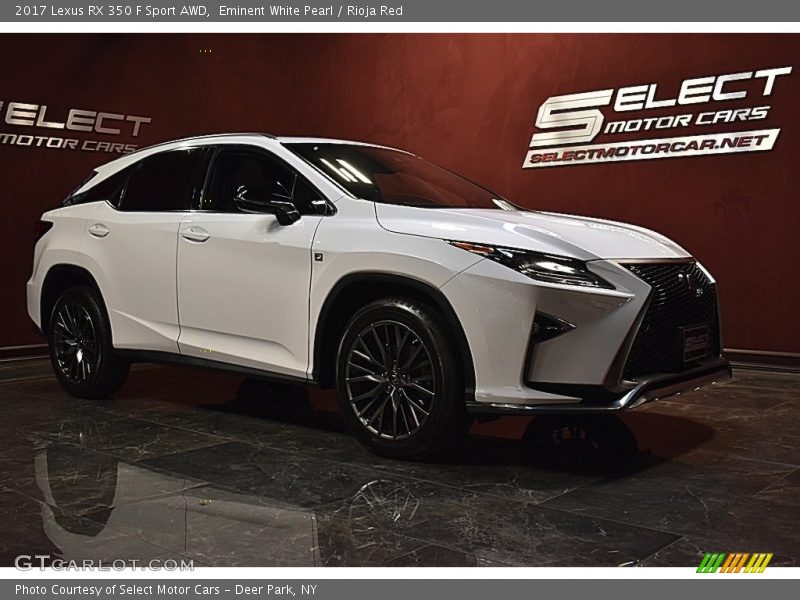 Eminent White Pearl / Rioja Red 2017 Lexus RX 350 F Sport AWD