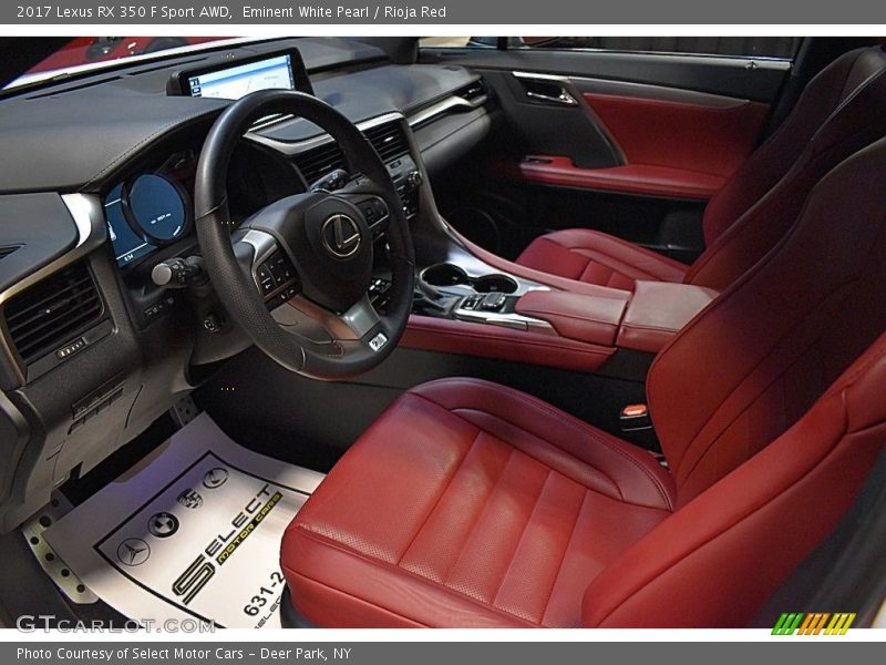 Eminent White Pearl / Rioja Red 2017 Lexus RX 350 F Sport AWD