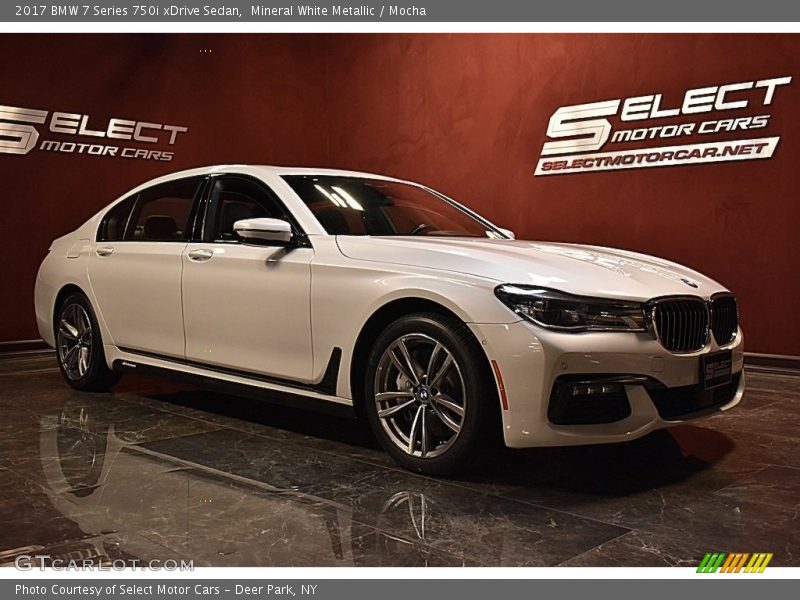 Mineral White Metallic / Mocha 2017 BMW 7 Series 750i xDrive Sedan