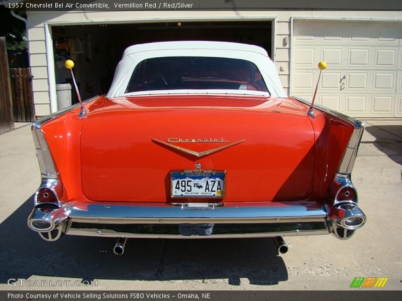 Vermillion Red / Red/Silver 1957 Chevrolet Bel Air Convertible