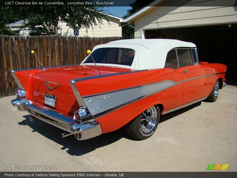 Vermillion Red / Red/Silver 1957 Chevrolet Bel Air Convertible