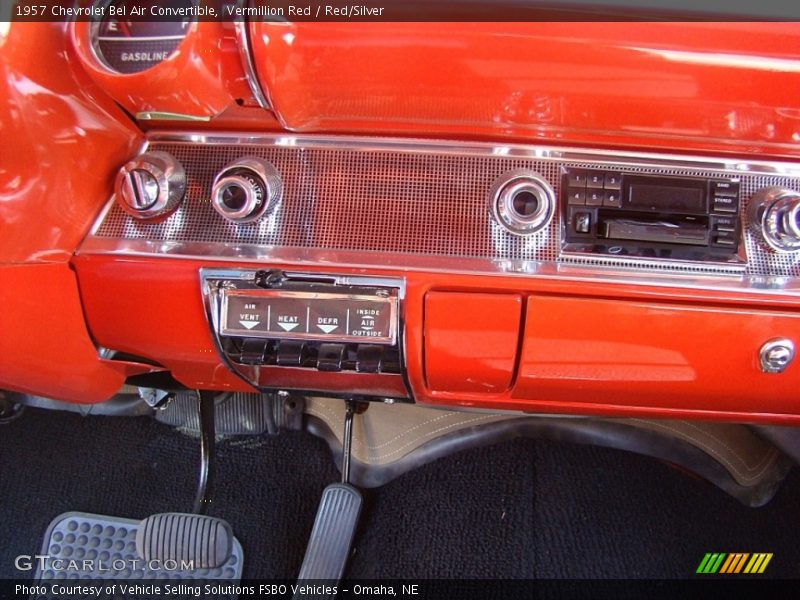 Vermillion Red / Red/Silver 1957 Chevrolet Bel Air Convertible