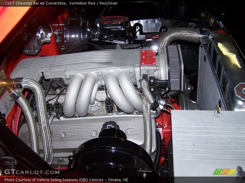 Vermillion Red / Red/Silver 1957 Chevrolet Bel Air Convertible