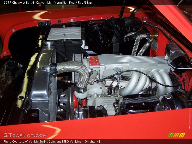 Vermillion Red / Red/Silver 1957 Chevrolet Bel Air Convertible