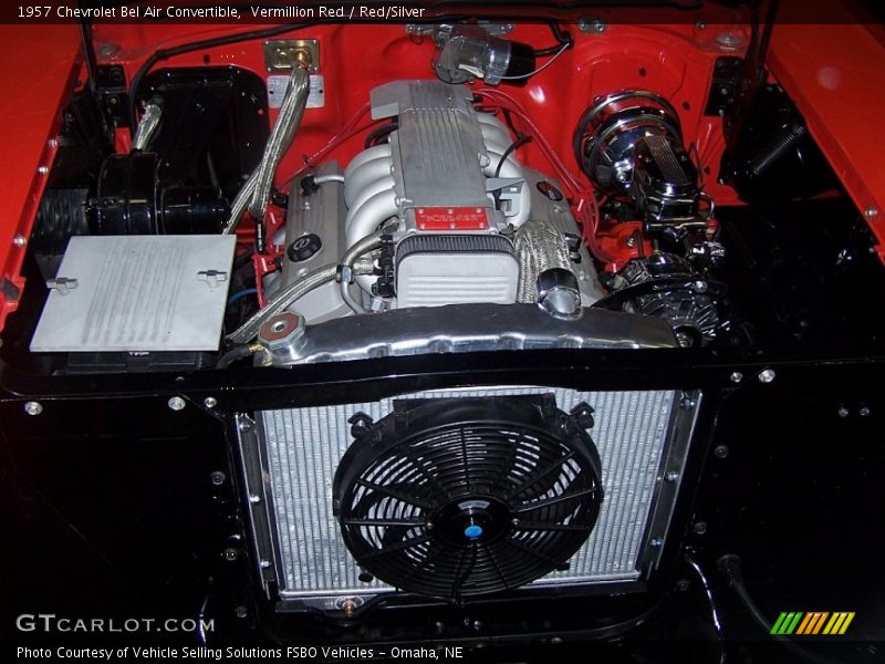 Vermillion Red / Red/Silver 1957 Chevrolet Bel Air Convertible