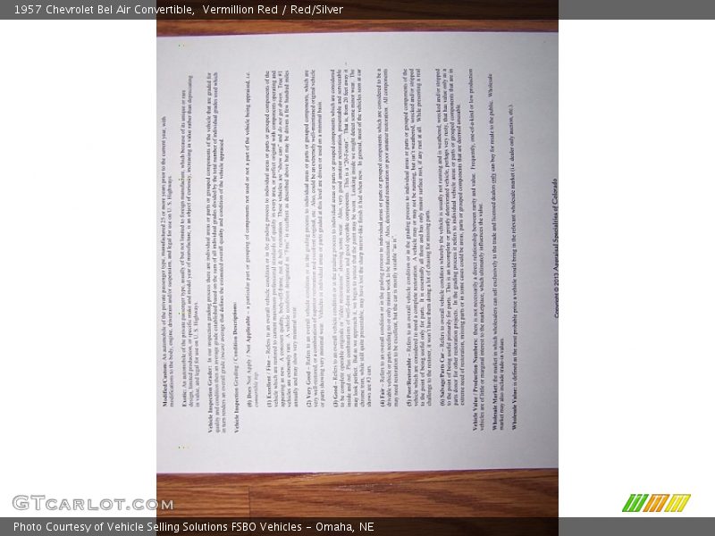 Vermillion Red / Red/Silver 1957 Chevrolet Bel Air Convertible