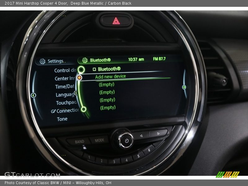 Deep Blue Metallic / Carbon Black 2017 Mini Hardtop Cooper 4 Door