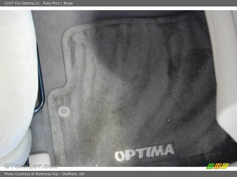 Ruby Red / Beige 2007 Kia Optima LX