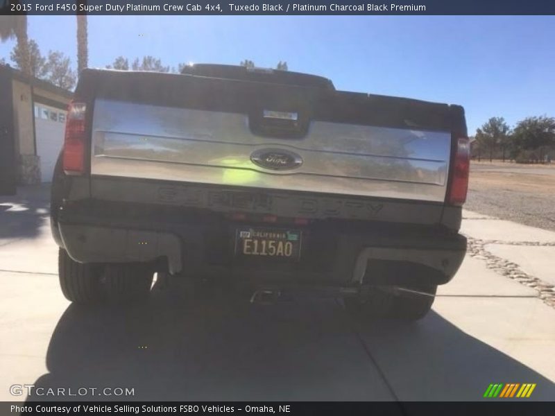 Tuxedo Black / Platinum Charcoal Black Premium 2015 Ford F450 Super Duty Platinum Crew Cab 4x4