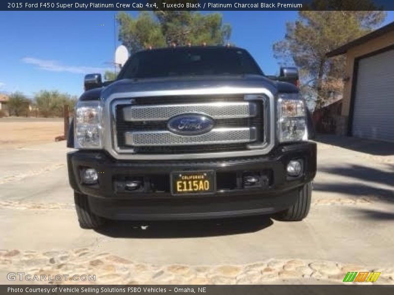 Tuxedo Black / Platinum Charcoal Black Premium 2015 Ford F450 Super Duty Platinum Crew Cab 4x4