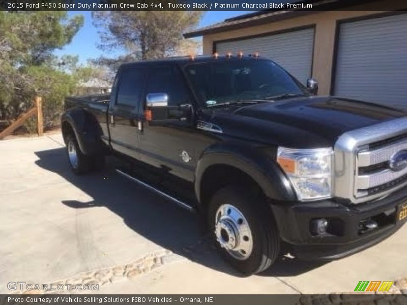Tuxedo Black / Platinum Charcoal Black Premium 2015 Ford F450 Super Duty Platinum Crew Cab 4x4