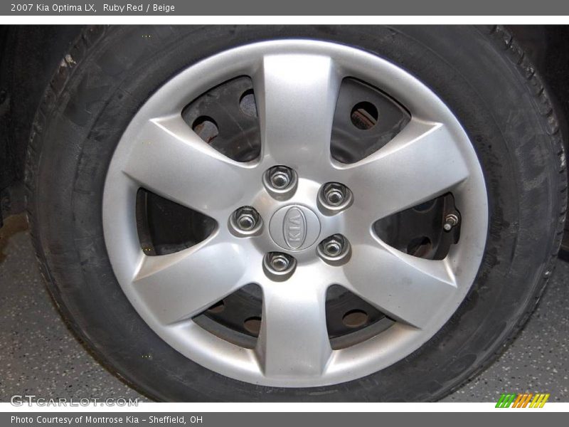 Ruby Red / Beige 2007 Kia Optima LX