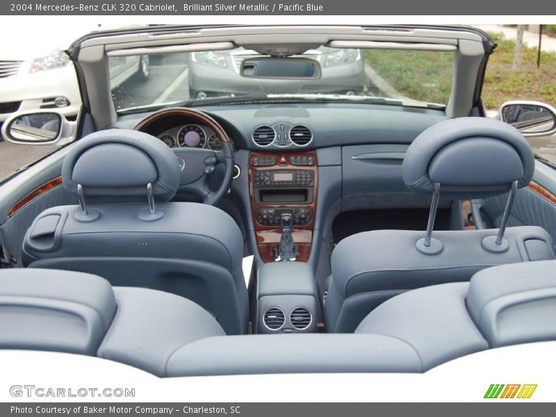 Brilliant Silver Metallic / Pacific Blue 2004 Mercedes-Benz CLK 320 Cabriolet