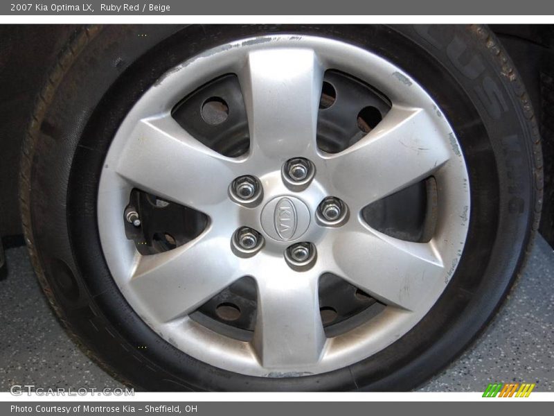 Ruby Red / Beige 2007 Kia Optima LX