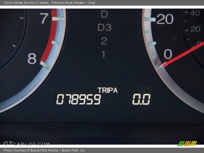 Polished Metal Metallic / Gray 2010 Honda Accord LX Sedan