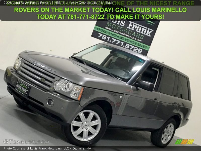 Stornoway Grey Metallic / Jet Black 2008 Land Rover Range Rover V8 HSE