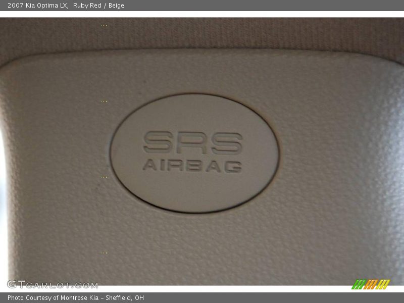 Ruby Red / Beige 2007 Kia Optima LX