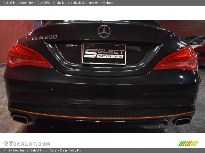 Night Black / Black Orange/White Stripes 2016 Mercedes-Benz CLA 250