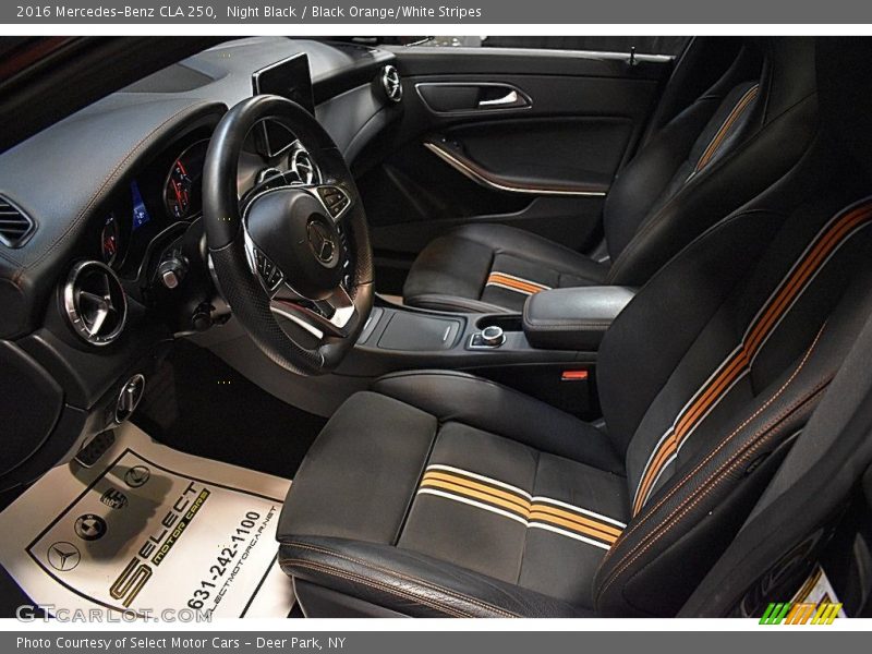  2016 CLA 250 Black Orange/White Stripes Interior