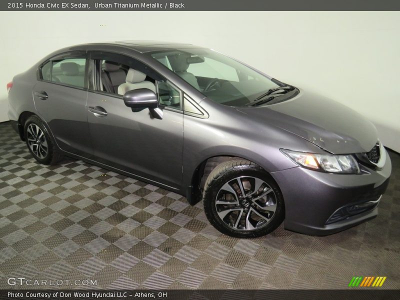 Urban Titanium Metallic / Black 2015 Honda Civic EX Sedan