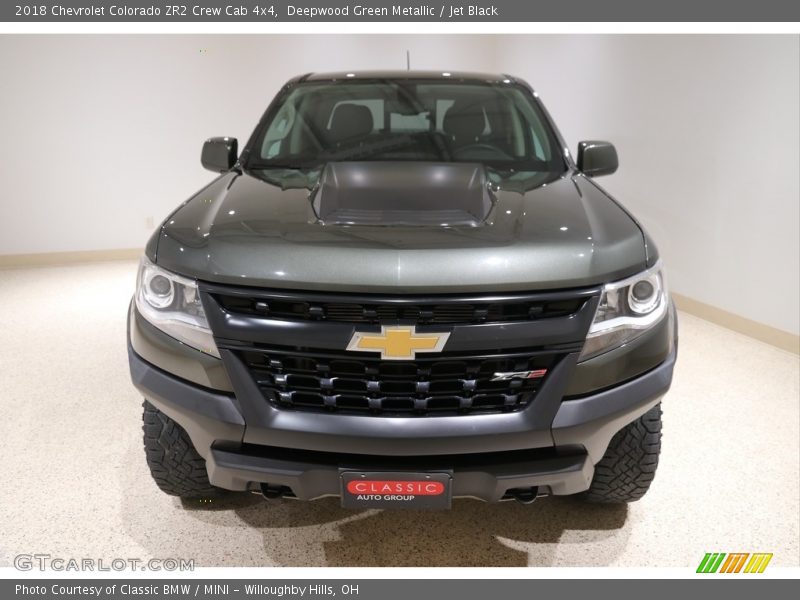 Deepwood Green Metallic / Jet Black 2018 Chevrolet Colorado ZR2 Crew Cab 4x4