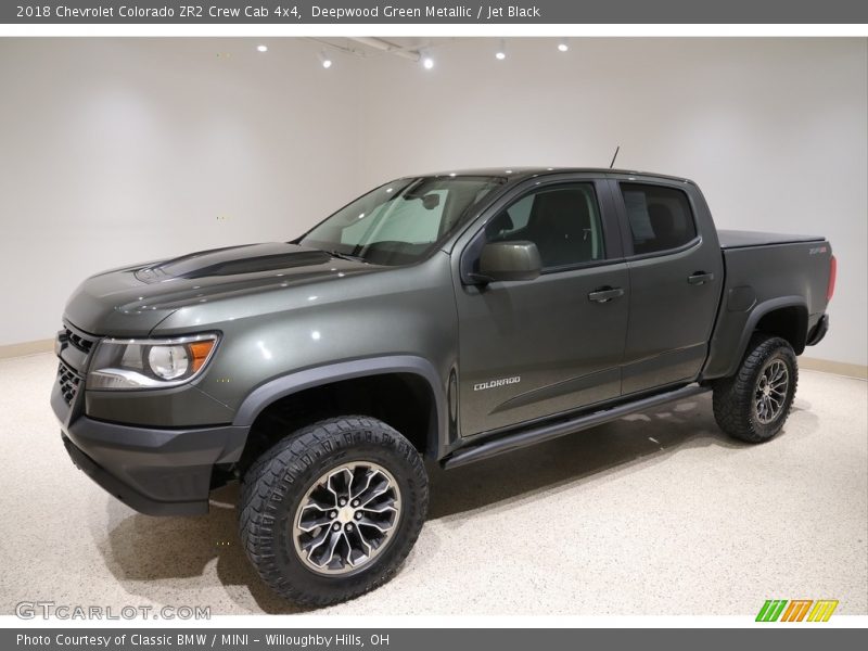Deepwood Green Metallic / Jet Black 2018 Chevrolet Colorado ZR2 Crew Cab 4x4