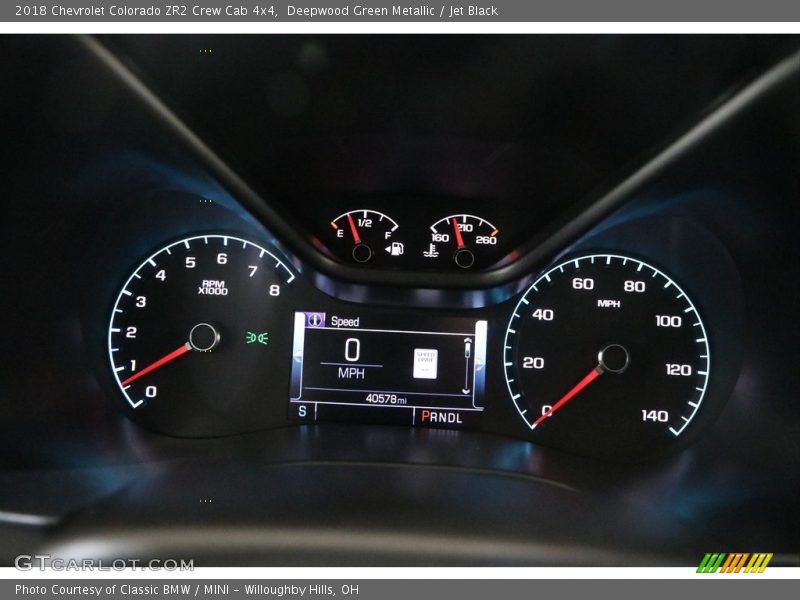 Deepwood Green Metallic / Jet Black 2018 Chevrolet Colorado ZR2 Crew Cab 4x4