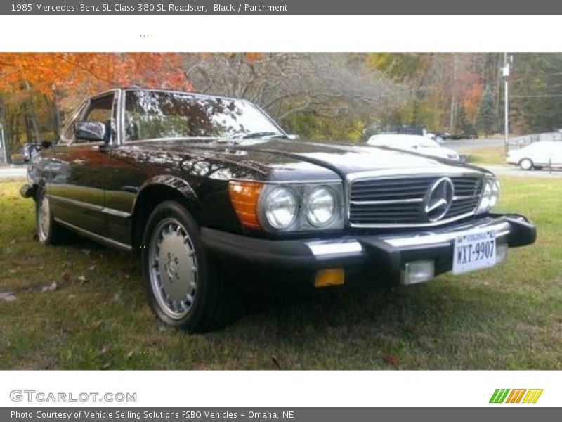 Black / Parchment 1985 Mercedes-Benz SL Class 380 SL Roadster