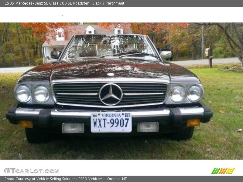 Black / Parchment 1985 Mercedes-Benz SL Class 380 SL Roadster