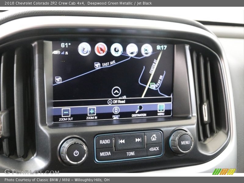 Deepwood Green Metallic / Jet Black 2018 Chevrolet Colorado ZR2 Crew Cab 4x4